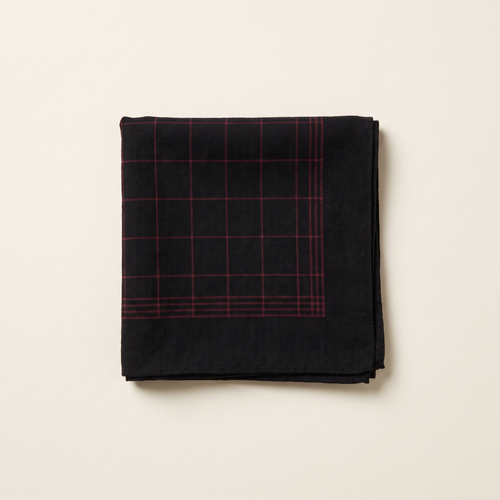 Grid Bandana in Noir